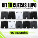 Kit 10 Cuecas Boxer Lupo Originais – Microfibra Sem Costura
